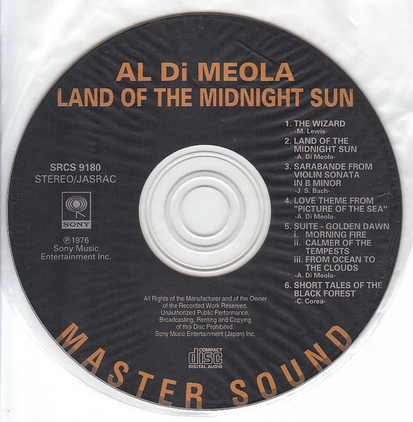 CD, Di Meola, Al - Land Of The Midnight Sun